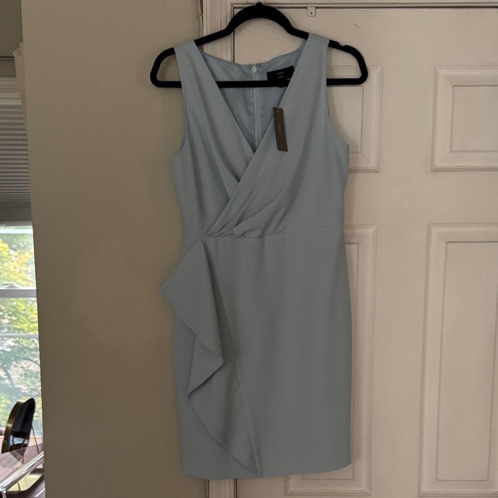 J. Crew Asymmetrical Light Blue Dress